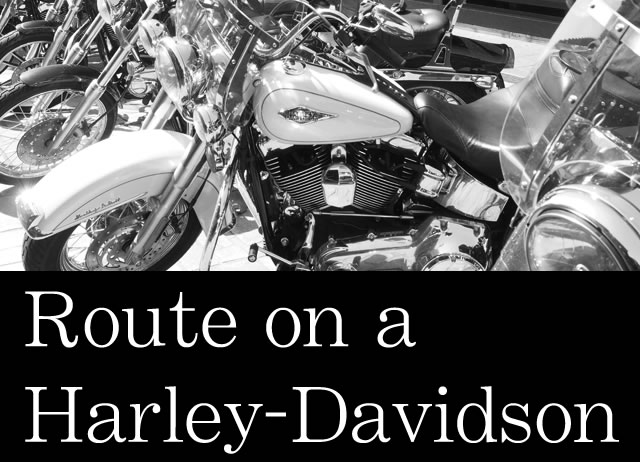 Route on a Harley-Davidson